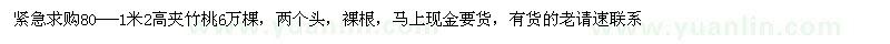 求購(gòu)高80-1米2高紅花夾竹桃
