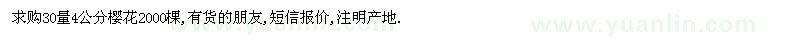 求購4公分櫻花