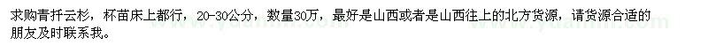 求購青扦云杉