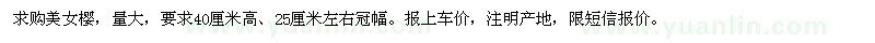 求購美女櫻