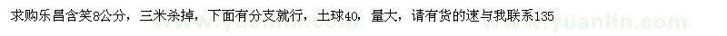 求購樂昌含笑