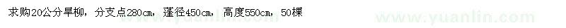 求購20公分旱柳
