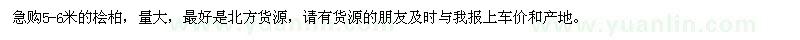 求購(gòu)5-6米的檜柏