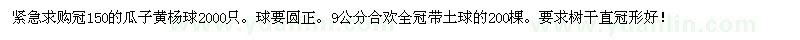求購冠150的瓜子黃楊球，9公分合歡