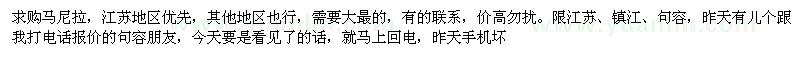 求購馬尼拉