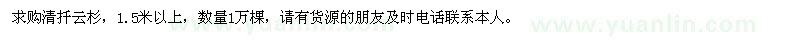 求購清扦云杉
