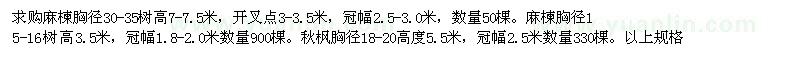 求購(gòu)麻楝,秋楓