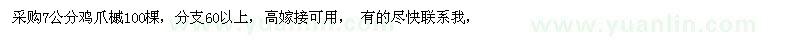 求購(gòu)7公分雞爪槭