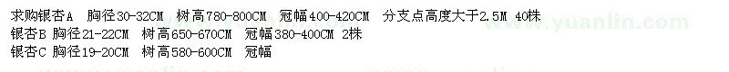 求購銀杏