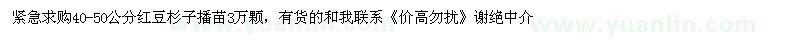 求購(gòu)40-50公分紅豆杉子播苗 