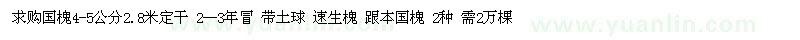 求購國槐、速生槐跟本國槐 