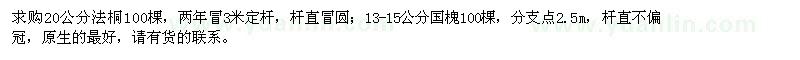 求購法桐、國槐