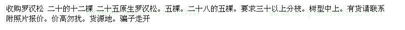 求購羅漢松 