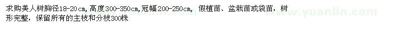 求購(gòu)美人樹