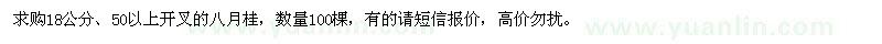 求購18公分的八月桂