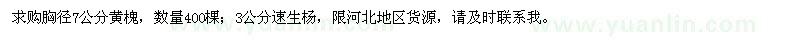 求購胸徑7公分黃槐,3公分速生楊