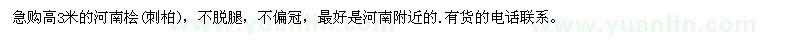 求購(gòu)高3米的河南檜(刺柏)