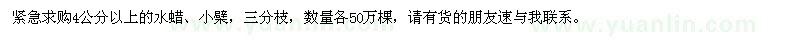 求購水蠟、小檗
