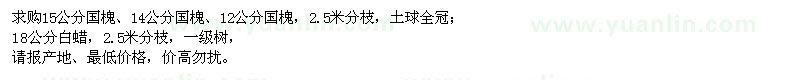 求購(gòu)國(guó)槐,白蠟