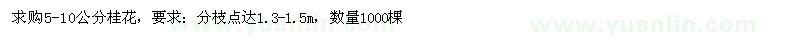 求購5-10公分桂花
