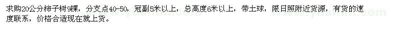 求購20公分柿子樹