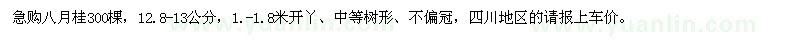 求購八月桂300棵