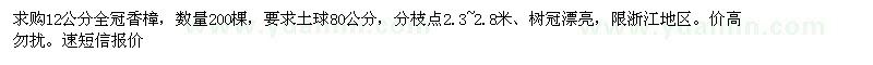 求購12公分全冠香樟