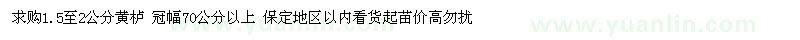 求購1.5至2公分黃櫨 