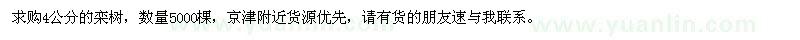 求購4公分的欒樹