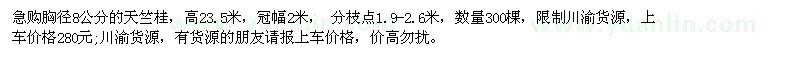 求購(gòu)天竺桂數(shù)量300棵