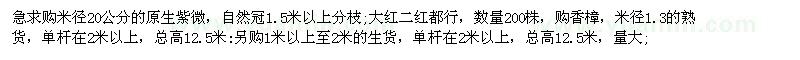 求購米徑20公分的原生紫微