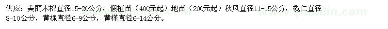 求購(gòu)秋風(fēng)、欖仁、黃槐、黃槿、杜英、美麗木棉