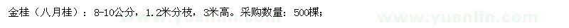 求購(gòu)金桂（八月桂）