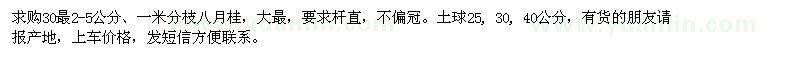 求購30量2-5公分八月桂