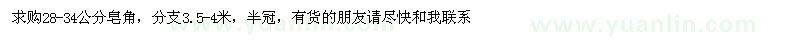 求購(gòu)28-34公分皂角 