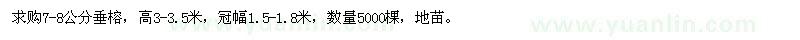 求購7-8公分垂榕