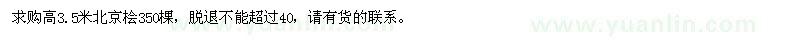 求購高3.5米北京檜