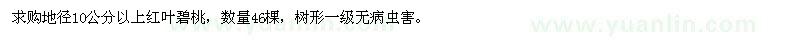 求購地徑10公分以上紅葉碧桃