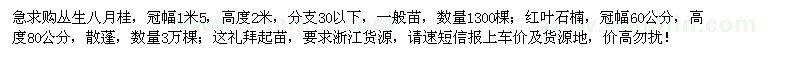 求購叢生八月桂、紅葉石楠