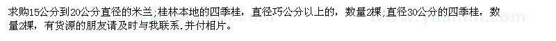 求購(gòu)15公分到20公分直徑的米蘭
