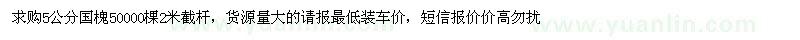 求購5公分國槐