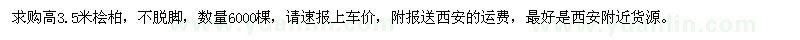求購(gòu)高3.5米檜柏
