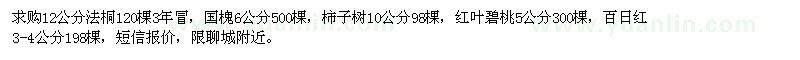 求購法桐、柿子樹、國槐、紅葉碧桃、百日紅