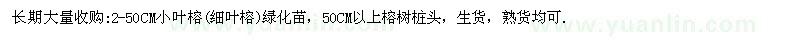 求購2-50CM小葉榕