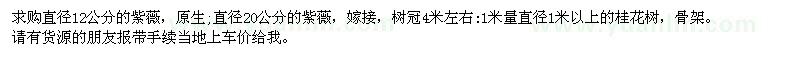 求購直徑12公分的紫薇，原生