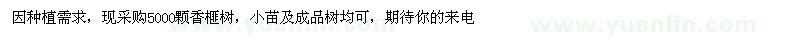求購香榧樹