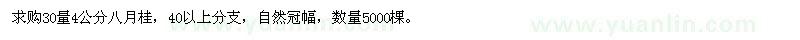 求購30量4公分八月桂