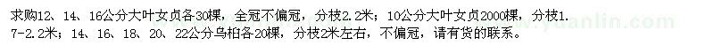 求購大葉女貞、烏桕