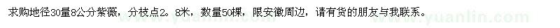 求購地徑30量8公分紫薇