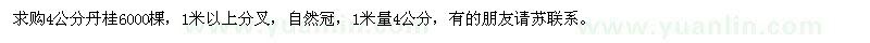 求購4公分丹桂